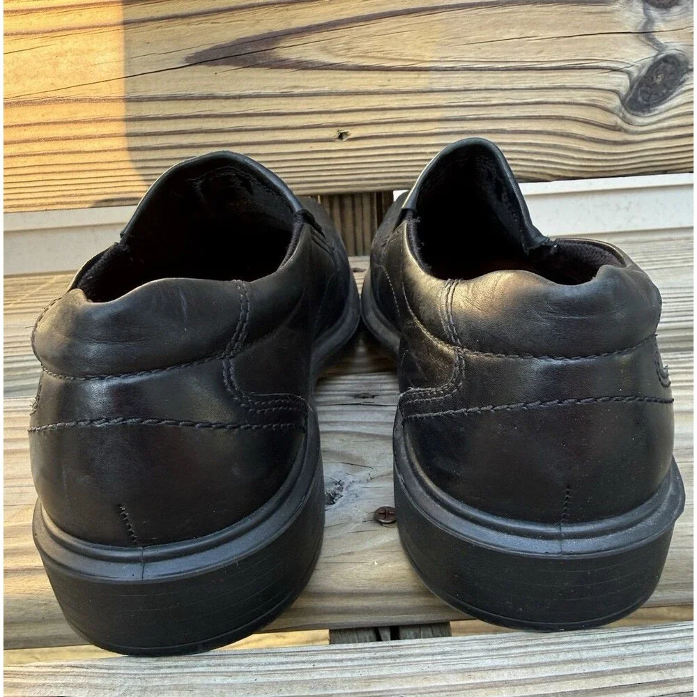 ECCO Soft Classic Loafer Shoes Men's Black Leather Slip On Comfort  EU 43 US 9.5
